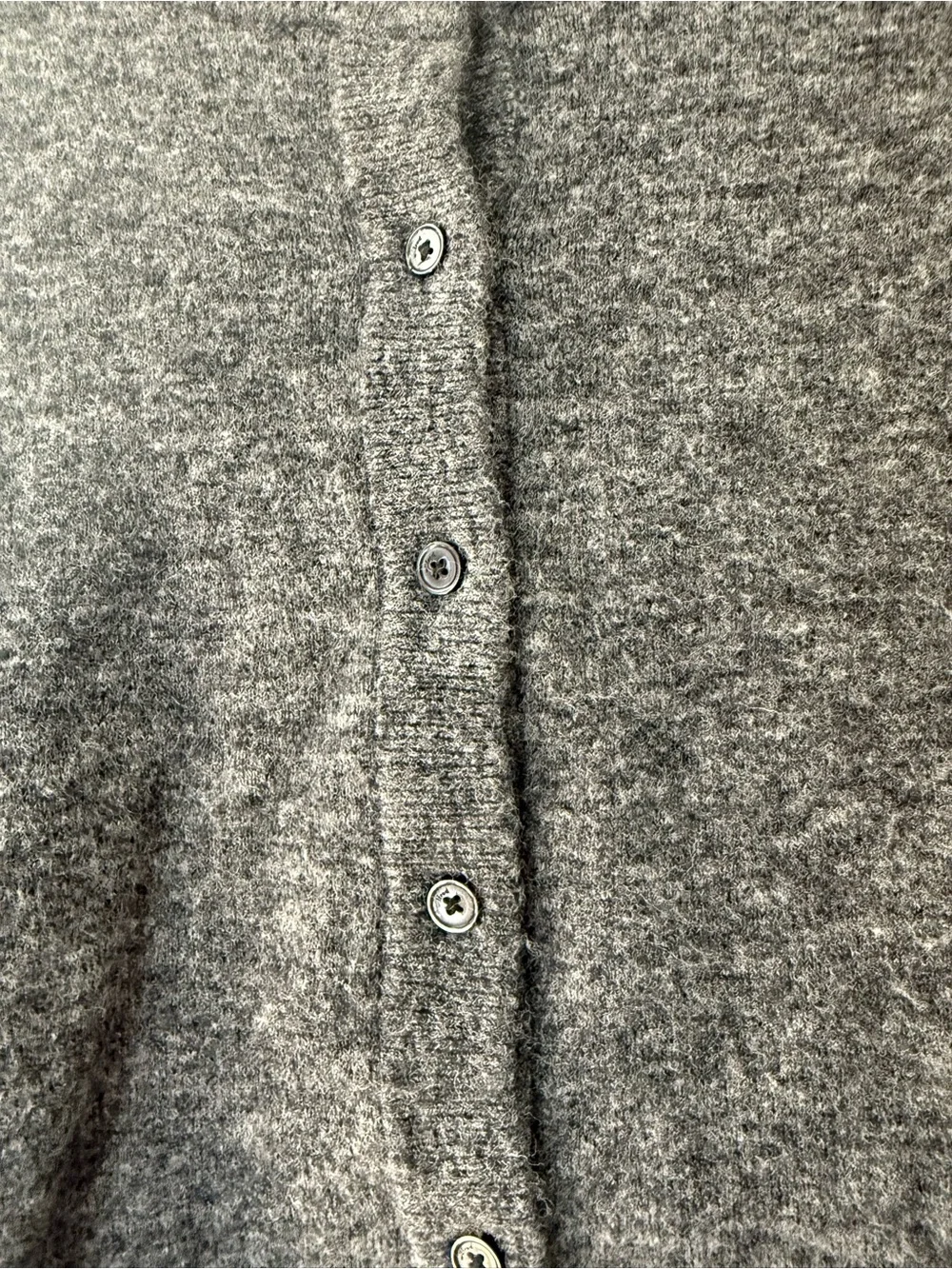 Wilfred by Aritzia Charcoal Gray Cropped Button Cardigan XS Soft Knit